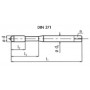 Machine tap DIN 376 metric HSS-E Left M10x1.5 reinforced shank