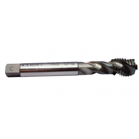 Machine tap coarse DIN376 HSS-E with TIN coating M14 reduced shank
