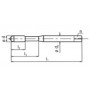 Machine tap UNC dulofix NR 5-40 reinforced shank