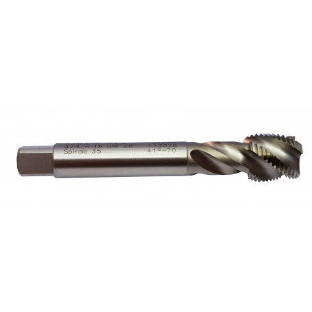 Machine tap UNF113326 spirlo 1/2 -20 reduced shank