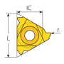 Threading insert ISO 60° with PVD coating