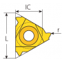 Plaquette intérieur profil complet ISO 60° revêtue PVD