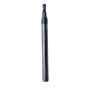 2-flutes carbide end mills with ball nose end - L