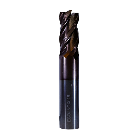 4 flutes double helix end mill for stainless steel