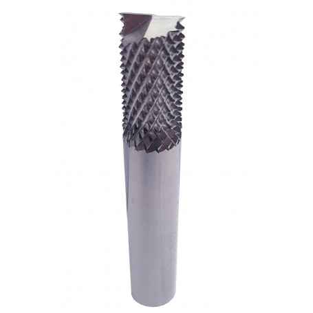 Roughing carbide end mills for composote materials