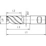 Solid carbide mill with variable helix