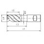 Solid carbide corner radius with variable helix