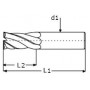 Carbide end mills- finishing for stainless steel and titanium