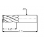 Mini carbide finition 3 flutes 40° mill