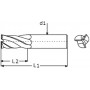 Mini carbide finition 3 flutes 40° mill