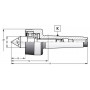 Precision revolving tailstock centre : standrard 60°