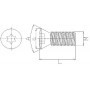 Standard torx metric screws for inserts