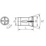 Pince carrée pour mandrin 5C 10mm