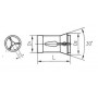 Pince hexagonale pour mandrin 5C 10mm