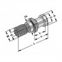 Tirette DIN69872 forme A M12 percée, sans joint torique