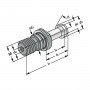 Tirette M12 MAS/BT forme B 60°  percée, avec joint torique