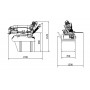 Scie à ruban type 300RNH semi automatique Ø0-255mm avec table tournante graduée, étau et archet à commande hydraulique