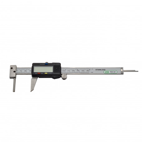Digital caliper for tube wall thickness measurement