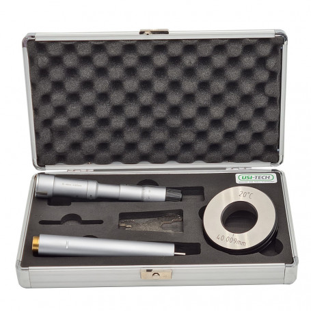 Three-point internal micrometers with extention and setting ring 30-40mm