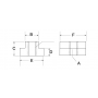 Tasseau pour rainurage en T M12