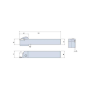 Grooving and profiling tool holder for hemispherical insert