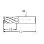 Carbide end mills- Roughing for stainless steel and titanium