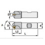 Countersink with chamfering inserts and walnut screw head