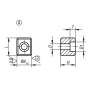 Drive block for spindle nose ISO30 form A