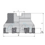 90° face milling cutter for tangential insert with 8 cutting edges LNMX