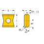 Tangential milling ISO insert with 8 cutting edges