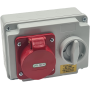 Outlet wall 16A400V with lockable switch 3P+N+T