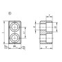 Block d'entraînement pour nez de broche ISO60 type B