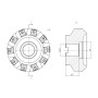 45° Face milling cutter for inserts LNMT1506