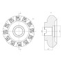 45° Face milling cutter for inserts with 8 cutting edges LNMT1506