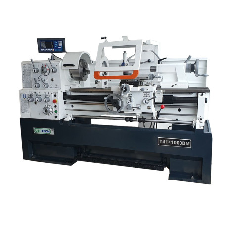 Conventional and strong lathe T41 + digital readout + turret  + 4 tools holder