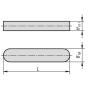 Parallele key DIN6885A