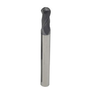 Carbide 2 flutes mill with hemispherical end