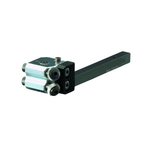 Cut knurling tool with 2 knurling wheels