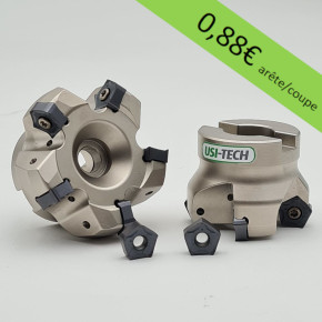 Face milling cutter 66° for double sided insert 10 cutting edges