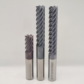 Carbide end mill for steel