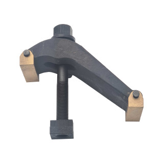 Adjustable height clamp with brass backing plate